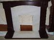 Mahog/marble fire surround Mahogany and marble fire....