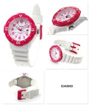 Casio Women's LRW-200H-4BVDF White Resin Analog Quartz Watch