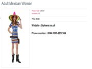 Adult Mexican Women Dresses is Available on online Fancy Dresses Shop 