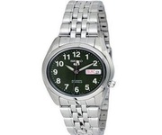 Buy Seiko 5 Men Silver Stainless Steel Automatic Green Dial Watch
