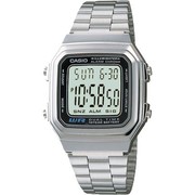 Casio A178WA-1ADF Men's Digital Stainless Steel Bracelet Watch