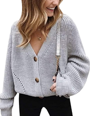 Women Knitted Cardigan Sweater