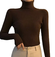 Women's Ribbed Long Sleeve Turtleneck Sweaters