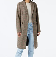 Check Long Wool Jacket Ga Noos Coat221
