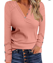 Women Shirts and Blouse Sale Clearance Party Elegant Ladies V-Neck Lon