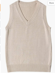 VERYCO Women's Vest Jumper Sweater Plain Sleeveless 0916