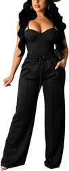 Women’s Elegant Outfits Camis Top Wide Leg Trousers0614