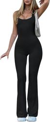 Sexy Sqaure Neck Flared Pants Trousers231007