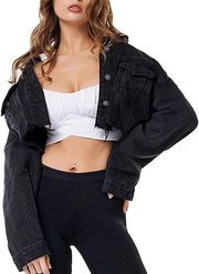 Women’s Denim Coats Long Sleeve Button Down Ripped Jackets231118